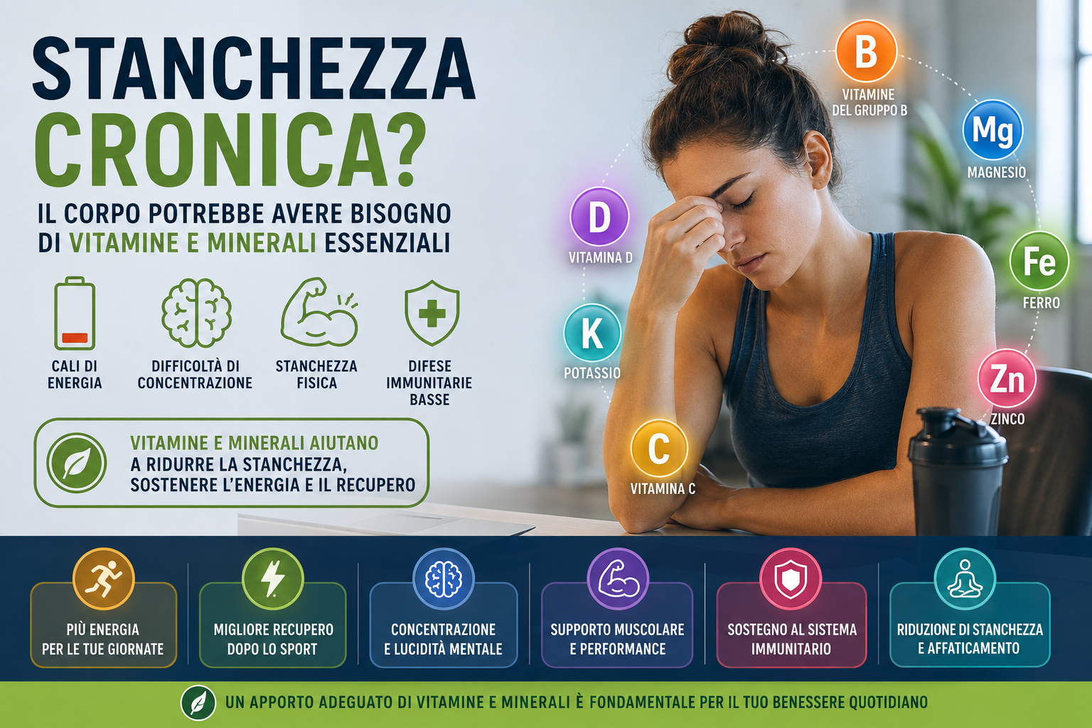 Stanchezza cronica e carenza di vitamine